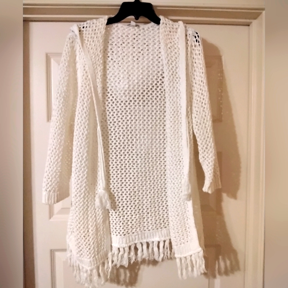 J jill open front cardigan large